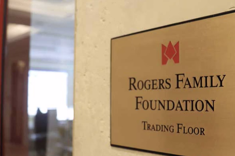 rogers family foundation trading room plaque