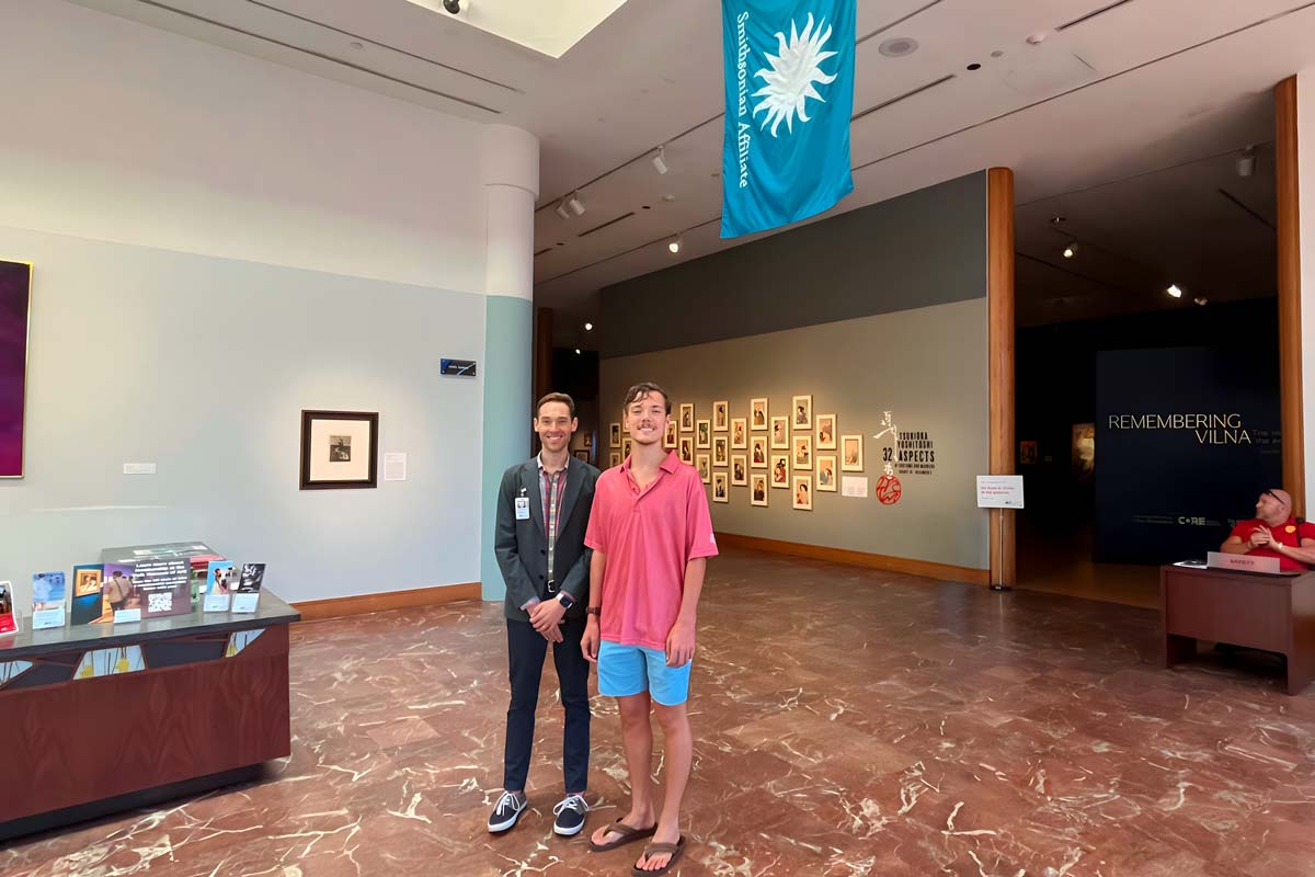 breck with alex rich in the polk museum of art