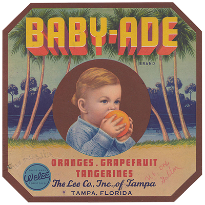 Baby-Ade Citrus Crate Label