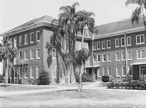 Allan Spivey Hall Exterior Black and White