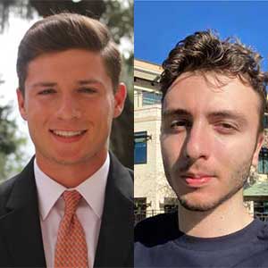 2022-23 Sharp Fellowship Winners Levi Constant ‘23 and Silvian Ene ’23