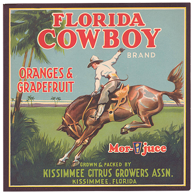 Florida Cowboy Brand label