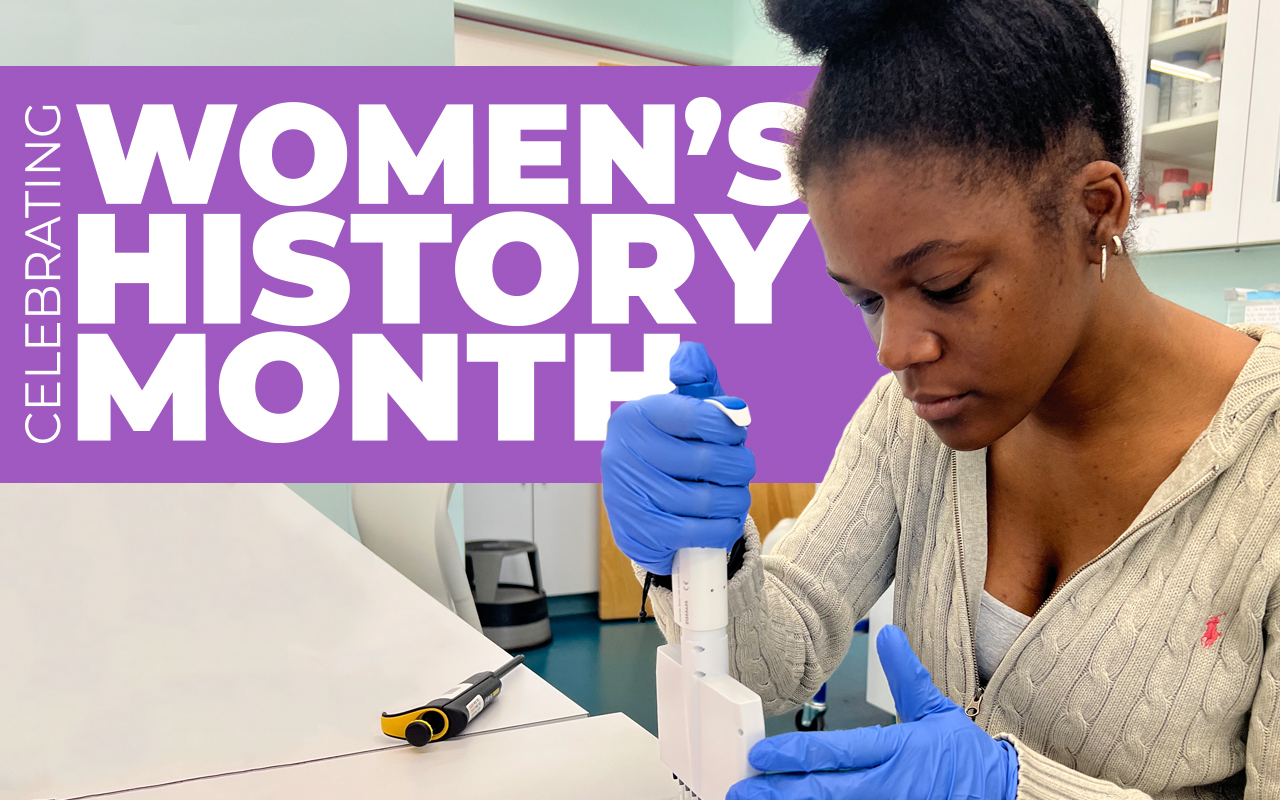 FSC Student Destiny Kimbrough '23 working in the Lab.