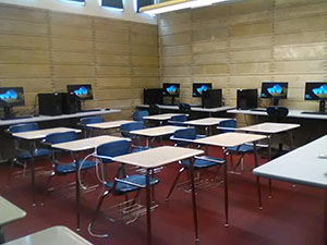 The new computer lab at FSC, made possible by a grant from the Mosaic Company.  The lab can accommodate up to 16 students.