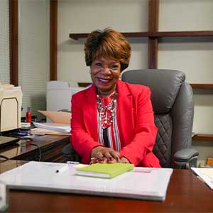 Tonia Oldham in her office