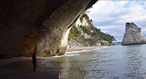 Cathedral Cove located on the North Island.