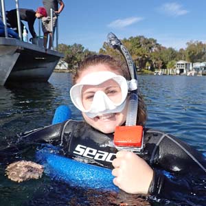 student in scuba gear