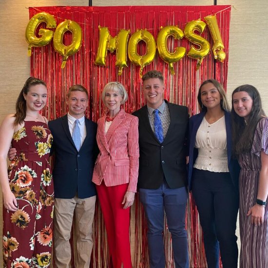 James Houle '24 with the Southern Ambassador Executive Board and FSC President Dr. Anne B. Kerr