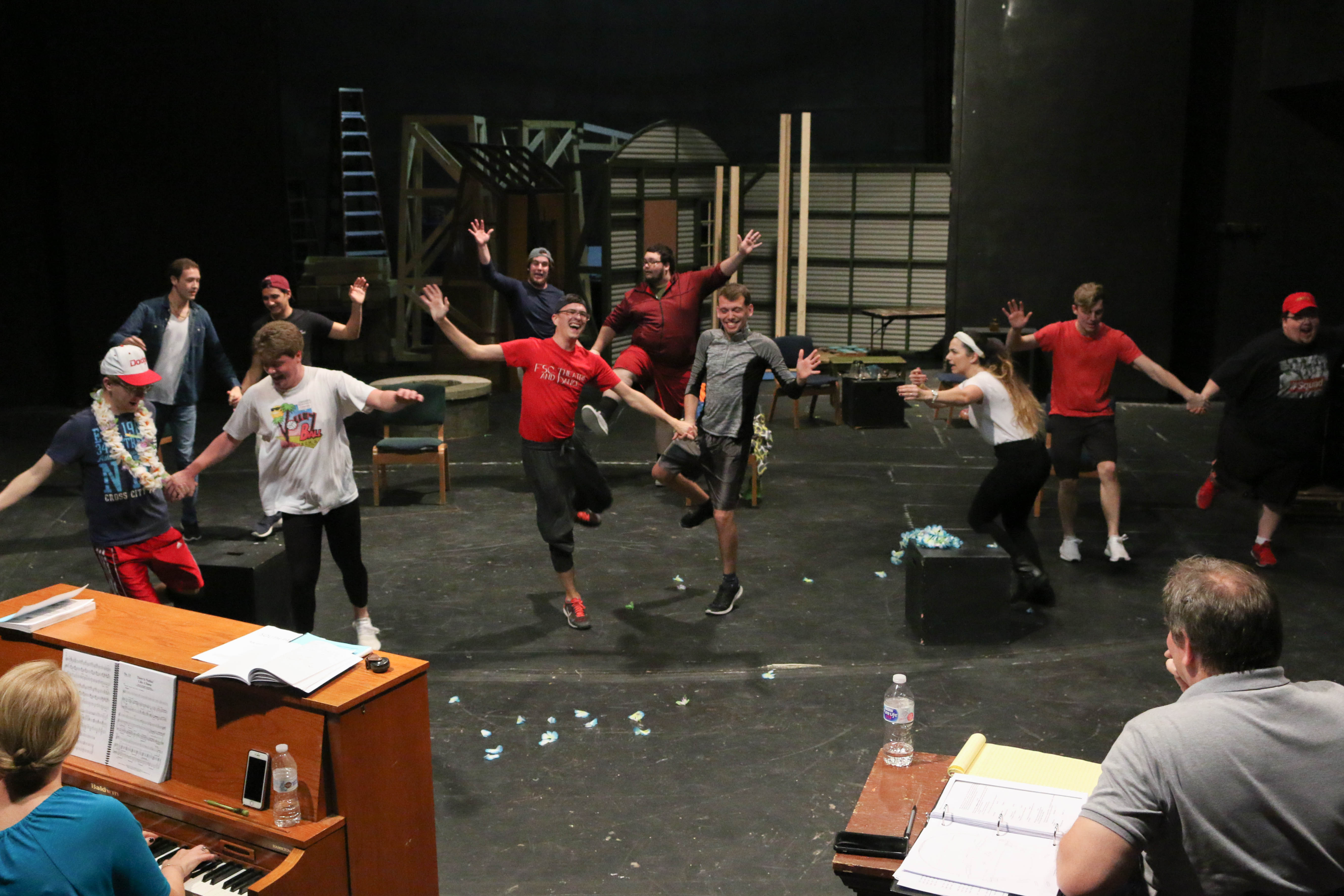 Theatre students are rehearsing for South Pacific musical