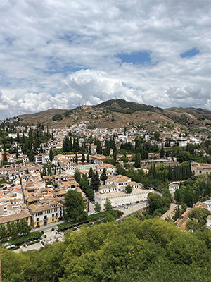 A view of Granada from the Alhambra.