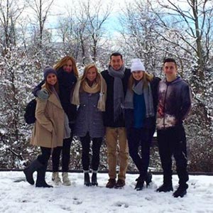 The group in the snow outside the Dia Museum.