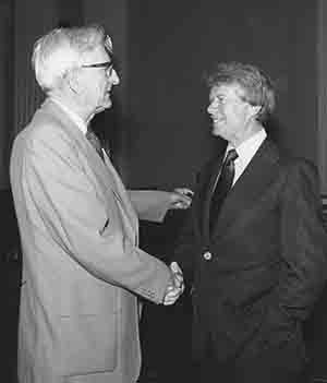 Congressman Haley shaking hands with President-Elect Carter