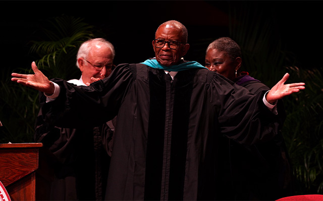 Mr. Fred Gray, Sr. receives his honorary doctorate