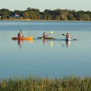 Kayaking at the lake