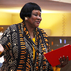 Evett L. Simmons '79 presenting at Simmons Center event in 2020