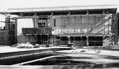 Roux Library Construction 1968